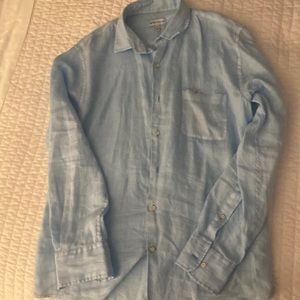 Peter Millar- Coastal Garment Dyed Linen Sport Shirt